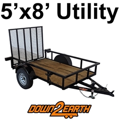 5 x 8 Utility, Single Axle with Gate (3,500 GVWR) 