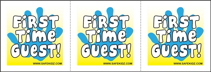 "First Time Guest" Stickers - Pack of 200 