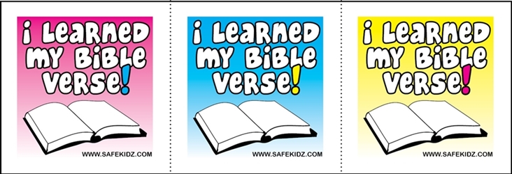 "I learned My Bible Verse" Stickers - Pack of 200 