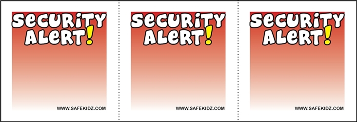 "Security Alert" Stickers - Pack of 200 