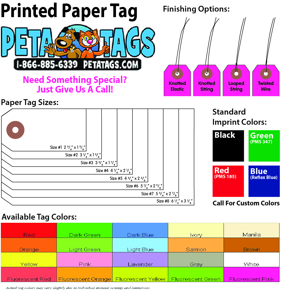 Paper Engine Tags - Printed Paper Tags - Box of 1000 #HT-Paper Tags-PT