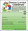 2-Part Stock "Jesus Loves Children" - Pack of 200 Green 