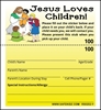 2-Part Stock "Jesus Loves Children" - Pack of 200 Yellow 