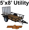 5 x 8 Utility, Single Axle with Gate (3,500 GVWR) 