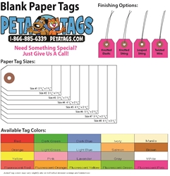 Blank Paper Tags - Box of 1000 