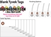 Blank Tyvek Tags (PolyArt Substitute) - Box of 1000 - HT-Blank Tyvek Tags1