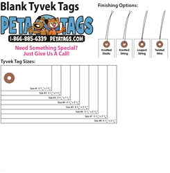 Blank Tyvek Tags (PolyArt Substitute) - Box of 1000 
