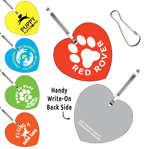 Clip-Its Leash/Collar Tags - Heart Large 