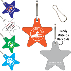 Clip-Its Leash/Collar Tags - Star Large 