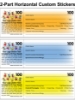 Horizontal 2-Part Check-In & Security Stickers - Box of 800 