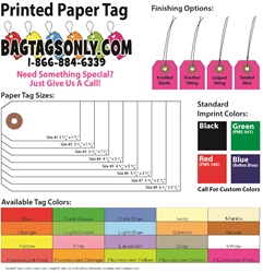Printed Paper Tags - Box of 1000 