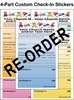 Re-Order 4-Part Check-In & Security Stickers - Box of 800 
