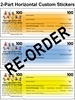 Re-Order Horizontal 2-Part Check-In & Security Stickers - Box of 800 