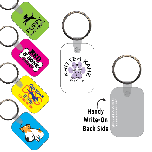 Ring-Its Leash/Collar Tags - Rectangle Small w/RC 
