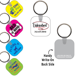 Ring-Its Leash/Collar Tags - Square w/RC 