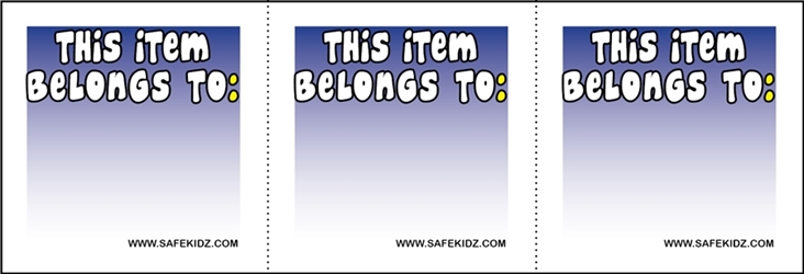 "This Item Belongs To"  Stickers - Pack of 200 